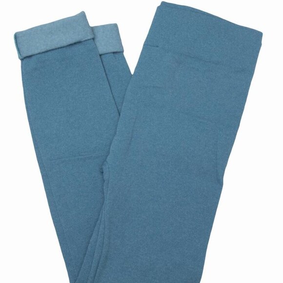 BLUE STAR WOMEN'S JUNIOR'S SZ L / XL LEGGINGS BLUE FLEECE LINED ANKLE LENGTH NWT - Picture 3 of 8